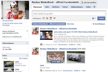 Markus mit eigener Facebook-Seite